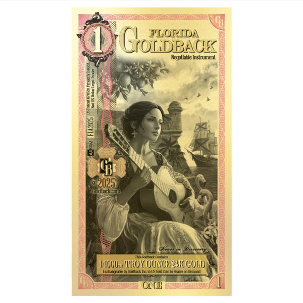 1 Florida Goldback 2025 ALPHA - 320 Coins