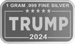 1 Gram .999 Fine Silver Donald Trump "Fight, Fight, Fight" – A Symbol of Strength in Silver Bullion - 320 Coins