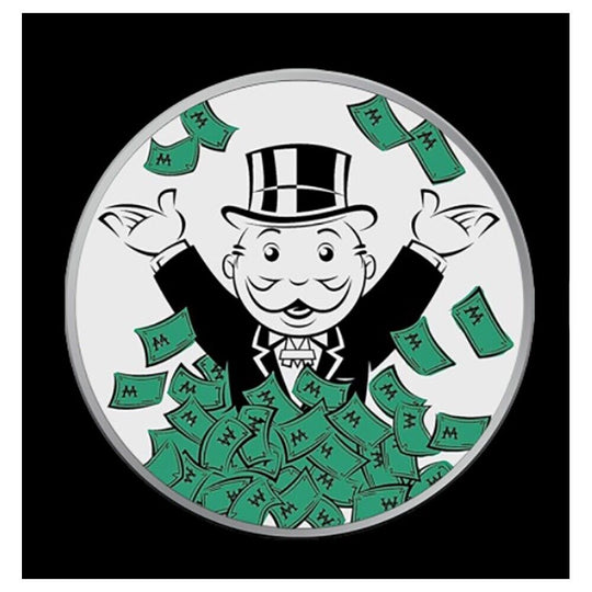 1 Gram .999 Fine Silver Monopoly "Monopoly Man" – A Rich Addition to Your Silver Bullion Collection - 320 Coins