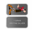 Olive Oyl 1g .999 Colored Silver Bar in Capsule - 320 Coins