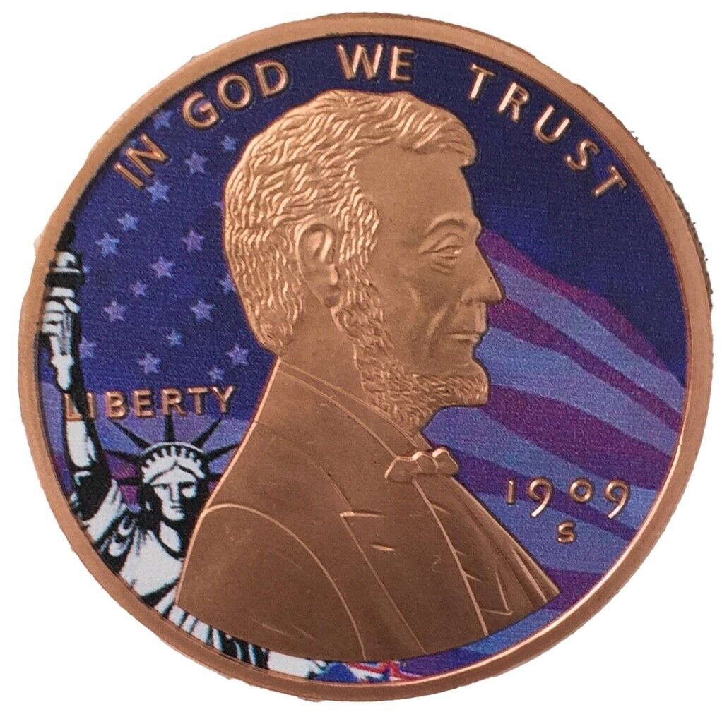 1 oz ADVP  .999 Color Copper Penny Rounds Colorized - 320 Coins