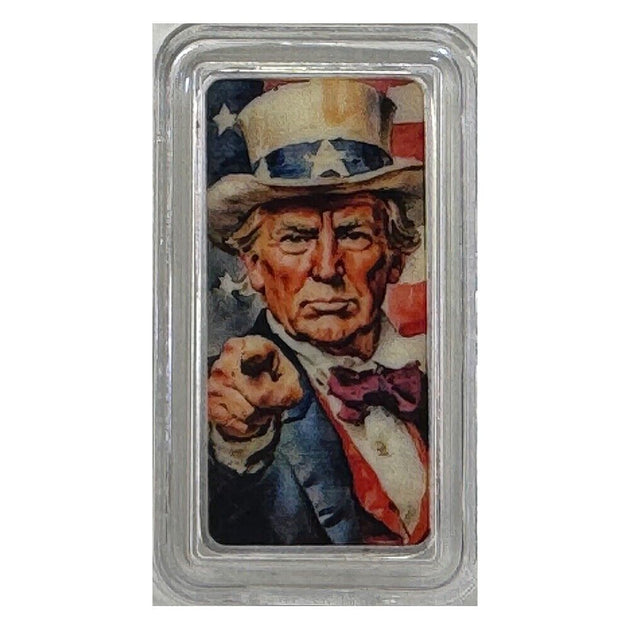 5g Silver Bar - Donald Trump as Uncle T Silver Artwork - 320 Coins