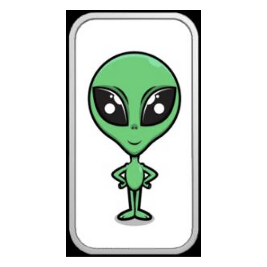 Alien  1g .999 Colored Silver Bar in Capsule - 320 Coins
