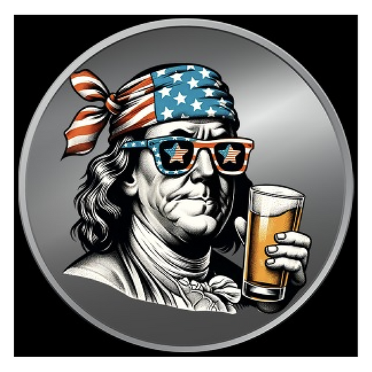 Ben-Drinkin 1g .999 Colored Silver Round in Capsule - 320 Coins