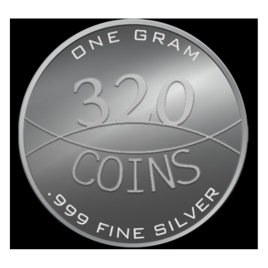 Ben-Drinkin 1g .999 Colored Silver Round in Capsule - 320 Coins