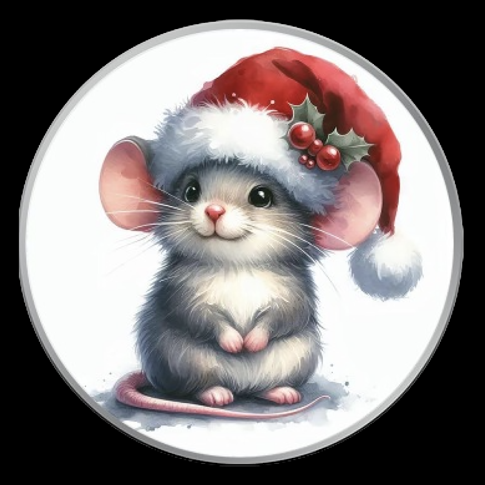 Christmas Mouse in the House - 5-Gram Silver Round - 320 Coins