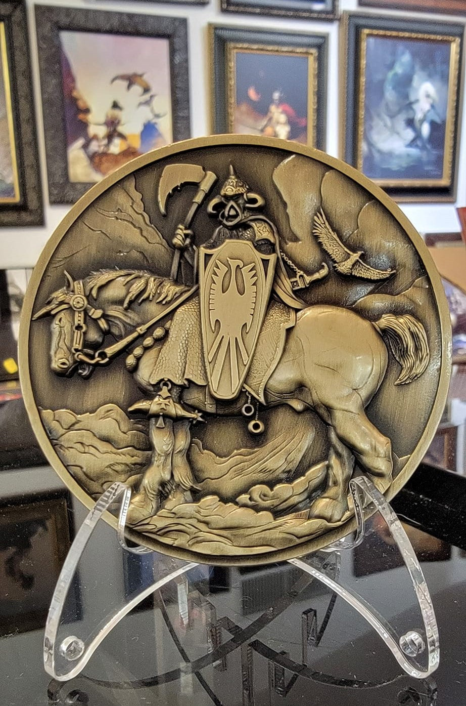 Death Dealer on stand at Frazetta museum