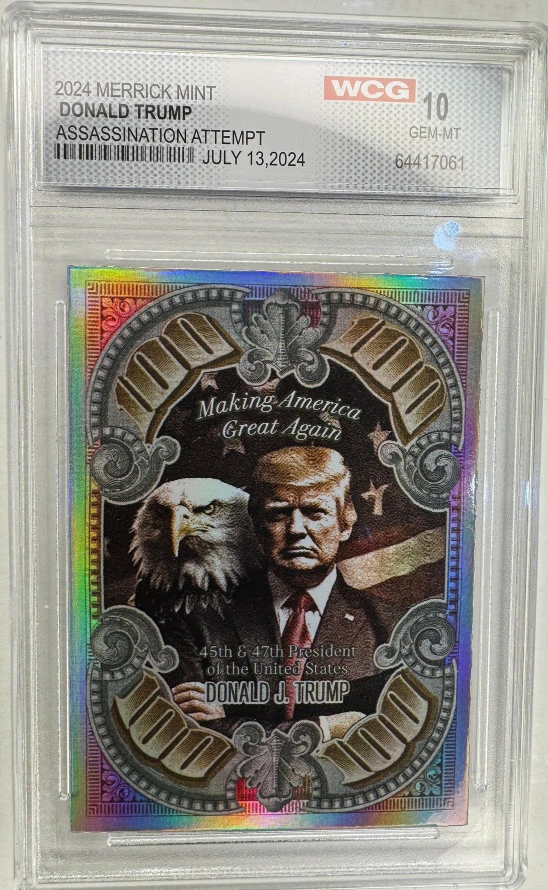 Donald Trump Making America Great Again Currency-Style Collectible Card - 320 Coins