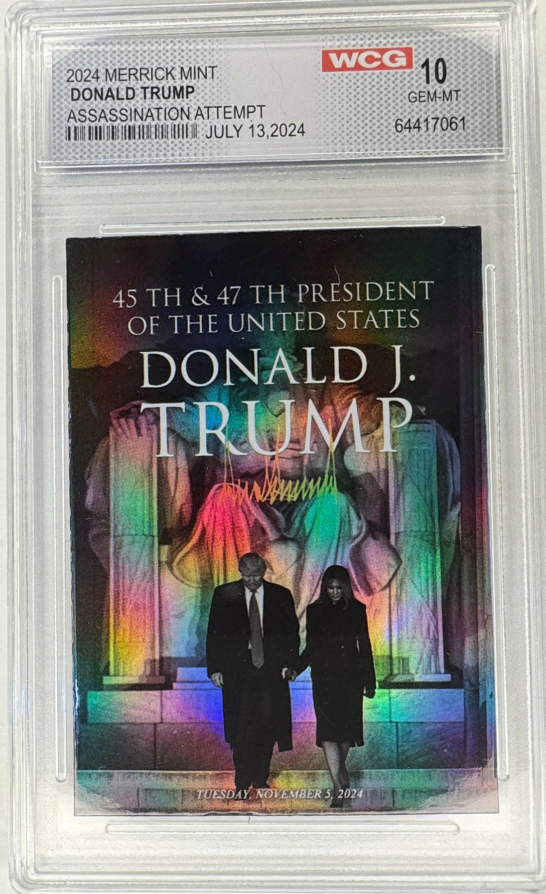 Donald and Melania Trump Historical Collectible Card - Commemorative Trading Card - Greatest Presidents Collection - 320 Coins