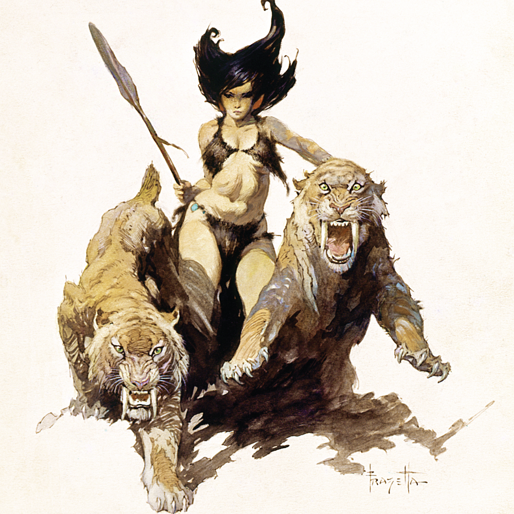 Frazetta artwork for the Huntress