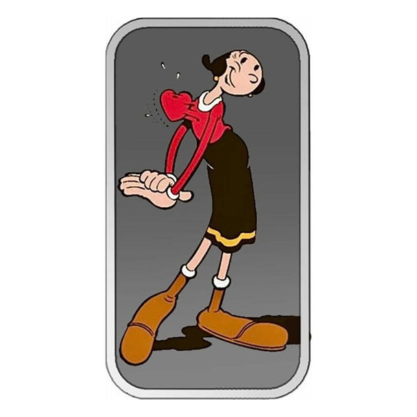 Olive Oyl 1g .999 Colored Silver Bar in Capsule - 320 Coins