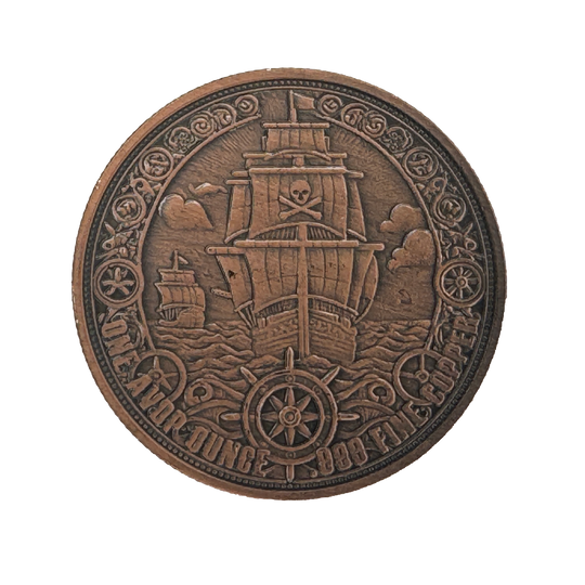 Back of Copper 1oz Pirate Coin