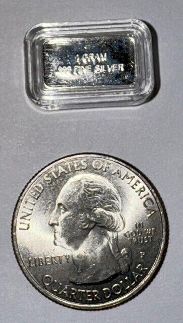 Rare Mario 1 Gram .999 Fine SILVER Proof Mini Coin Color Bar in Capsule - 320 Coins