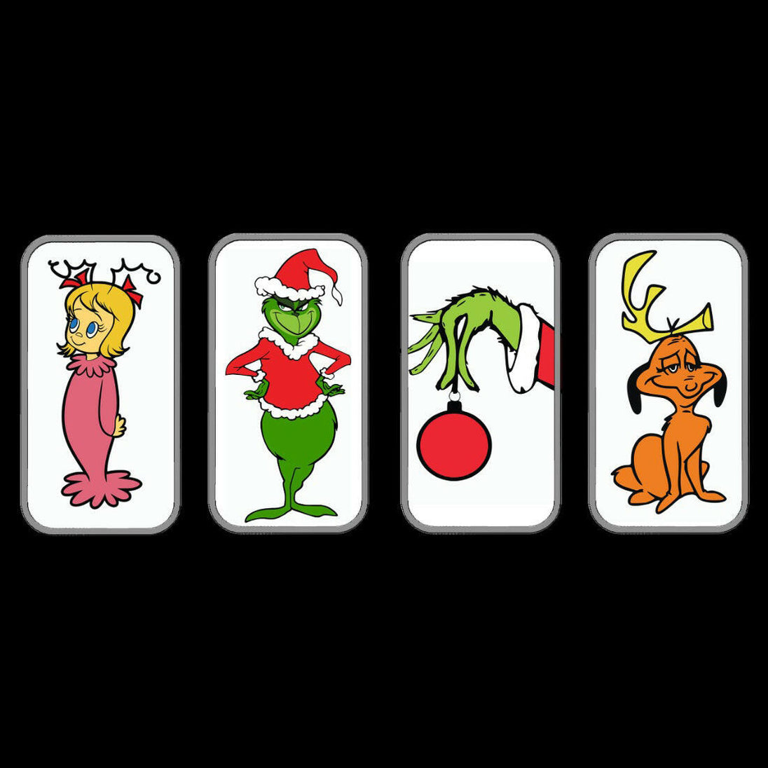 Set of 4 Limited-Edition Fine Silver Bars Featuring the Grinch – .999 Fine Silver - 320 Coins