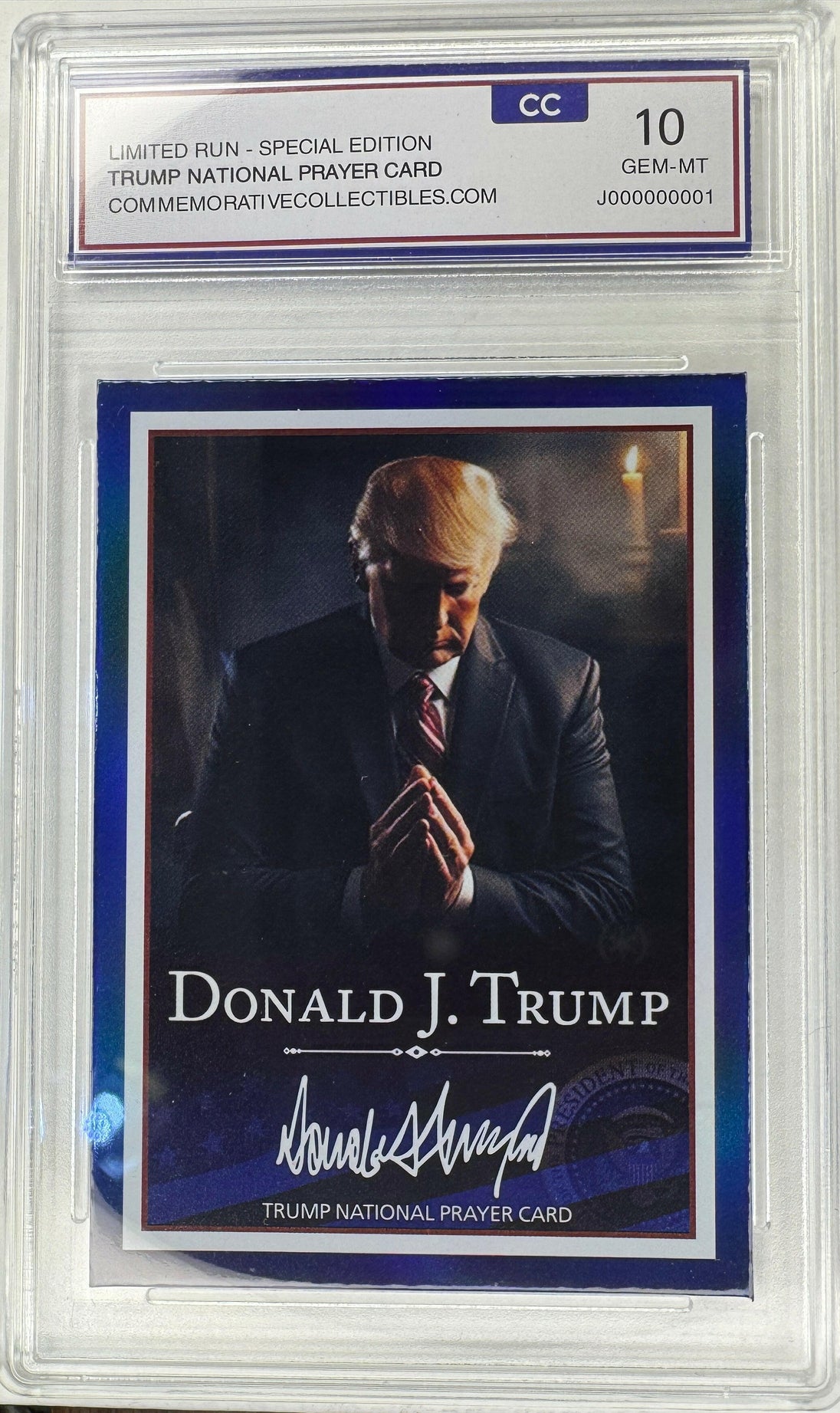 Donald Trump National Prayer Collectible Card – Limited Edition - 320 Coins