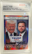 Donald Trump and J.D. Vance 2024 Campaign Collectible Card - Holographic Design - Certificate of Authenticity Included - 320 Coins