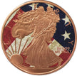 Walking Liberty Tribute with Majestic Eagle Reverse - 1 oz .999 Fine Copper Round - 320 Coins