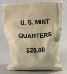2001-D North Carolina State Quarters Denver US Mint Sewn $25 Bag