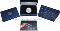 2022 U.S. Marine Corps 2.5 Ounce Silver Medal Box & COA