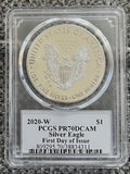 2020-W Proof $1 American Silver Eagle PCGS PR70DCAM FDOI Rare Black Frame