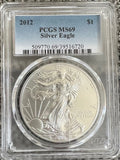 2012 1 oz Silver American Eagle MS-69 PCGS