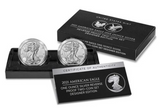 2021 REVERSE PROOF AMERICAN SILVER EAGLE DESIGNER 2 COIN SET TYPE 1 & 2 , W & S