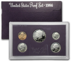 1986-S US Mint Proof Set Great Shape