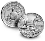 2022 U.S. Marine Corps 2.5 Ounce Silver Medal Box & COA