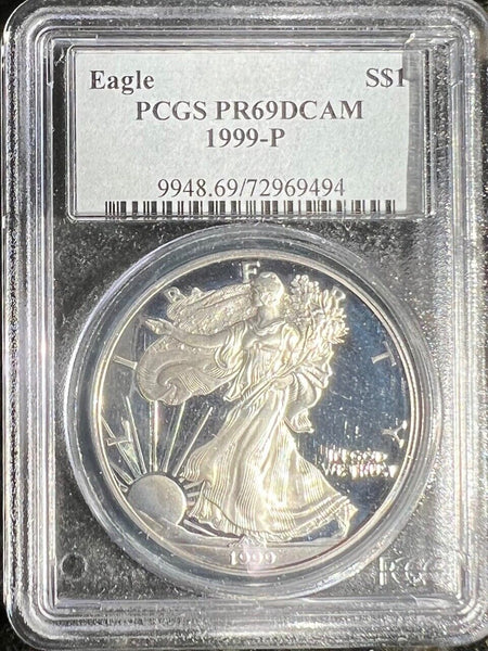1999-P 1 oz Silver American Eagle PR-69 PCGS
