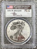 2013-W  Reverse Proof American Silver Eagle PCGS PR 69 Mercanti Signed