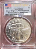 2020-(S) $1 American Silver Eagle Emergency Issue MS69