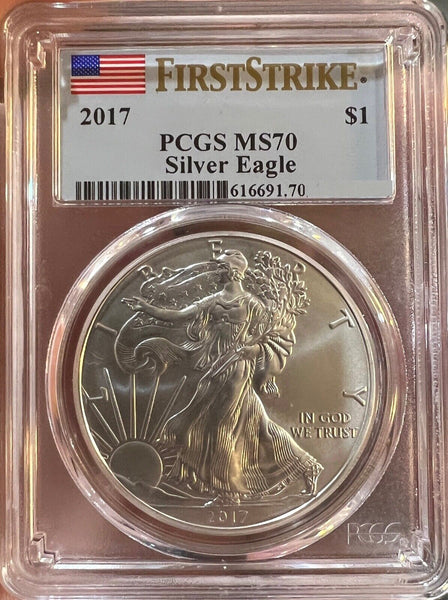 2017 1 oz Silver American Eagle MS-70 PCGS