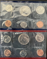 1988 Uncirculated United States Mint Coin Set - 10 BU Coins with Tokens