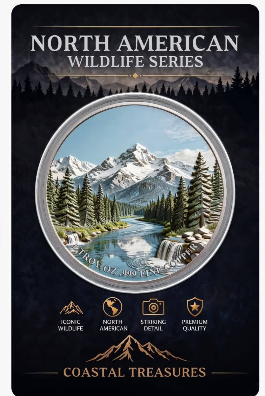 North American Wildlife - Orca — copper coin product photo