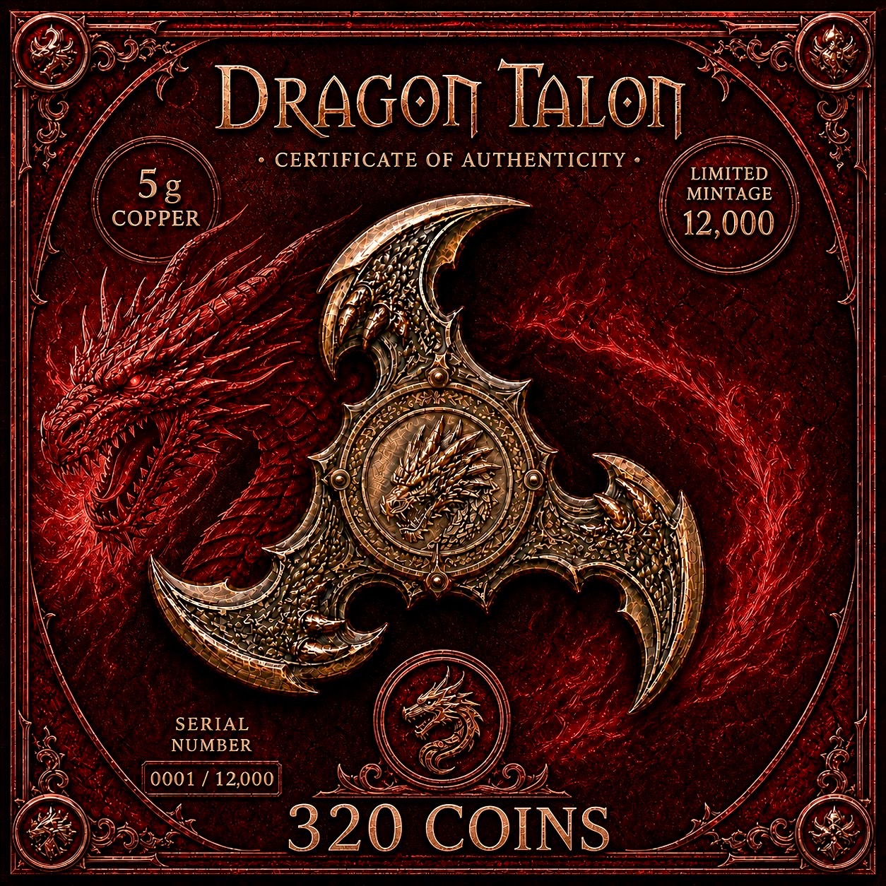 Dragon Talon — copper coin product photo