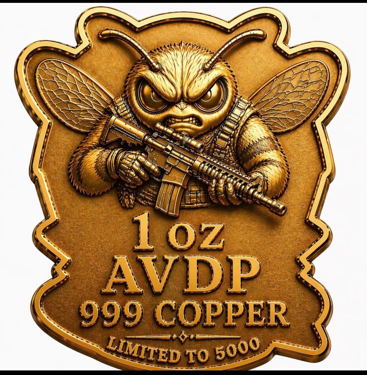 Bee Strapped — copper coin product photo