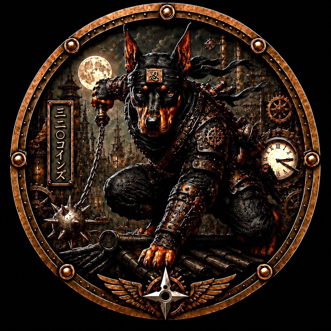 Steel Shadow (SteamPaws Series) — copper coin product photo