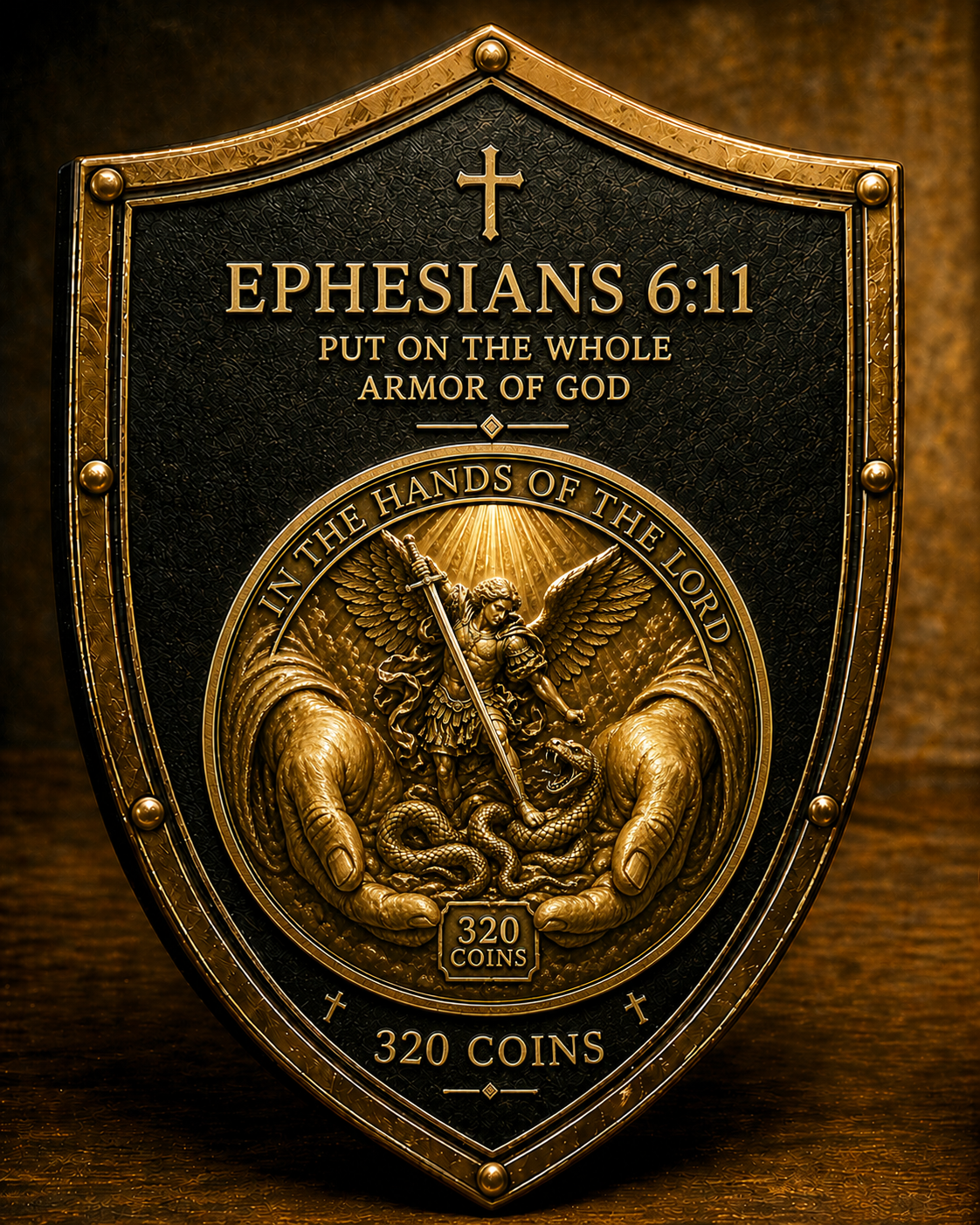 Ephesians 6:11 1oz CU — copper coin product photo