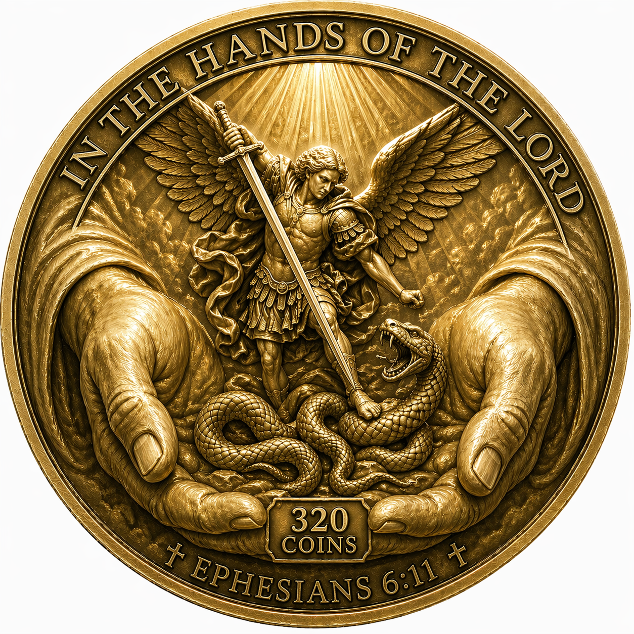 Ephesians 6:11 1oz CU — copper coin product photo