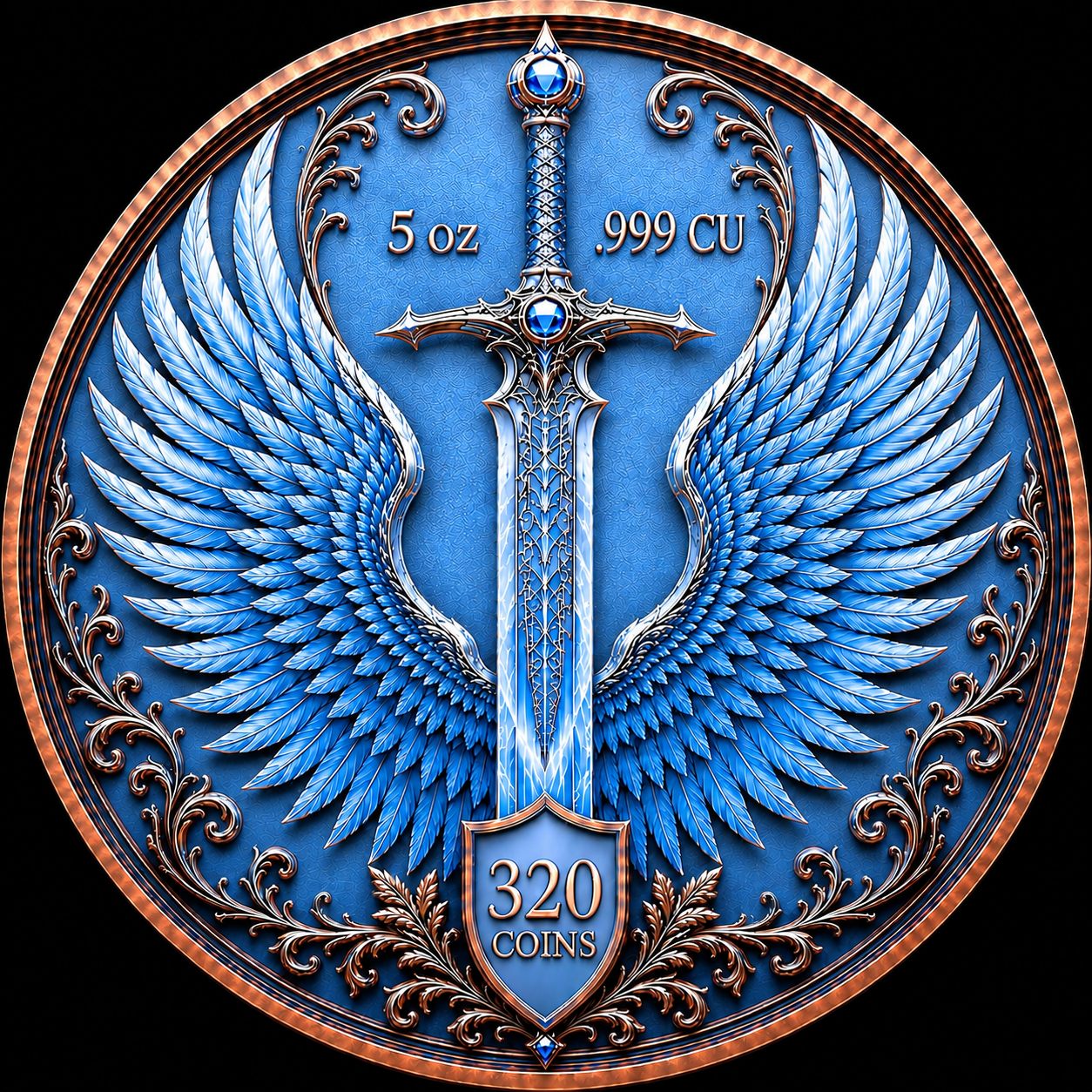 Ice Dragon Libertad Tribute 5oz CU — copper coin product photo