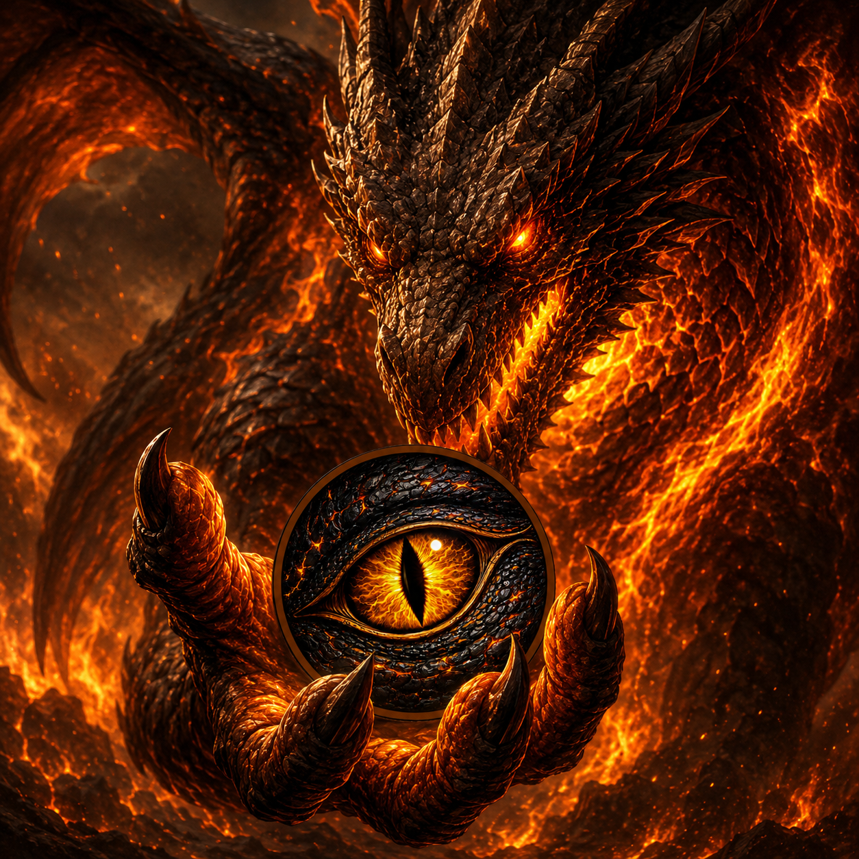 Dragon’s Ember Eye 5oz Copper — copper coin product photo
