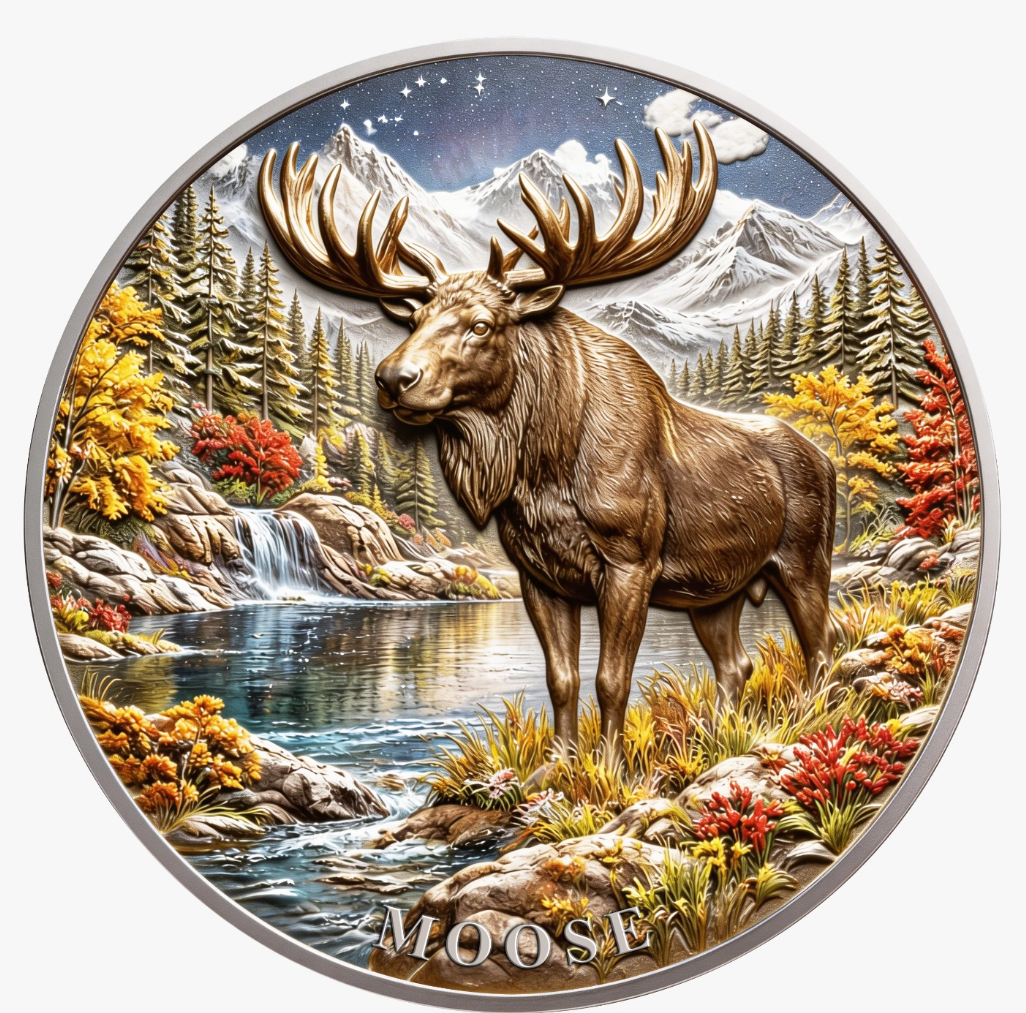 North American Wildlife - Moose — copper coin product photo