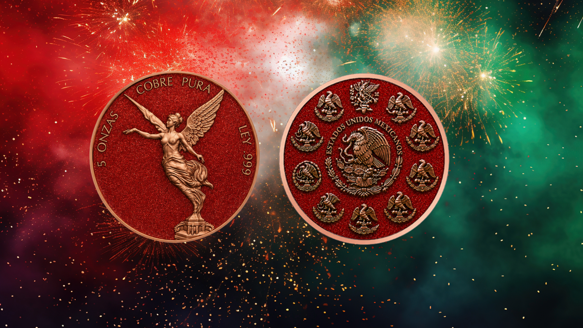 Libertad Red Diamond Dusted — copper coin product photo