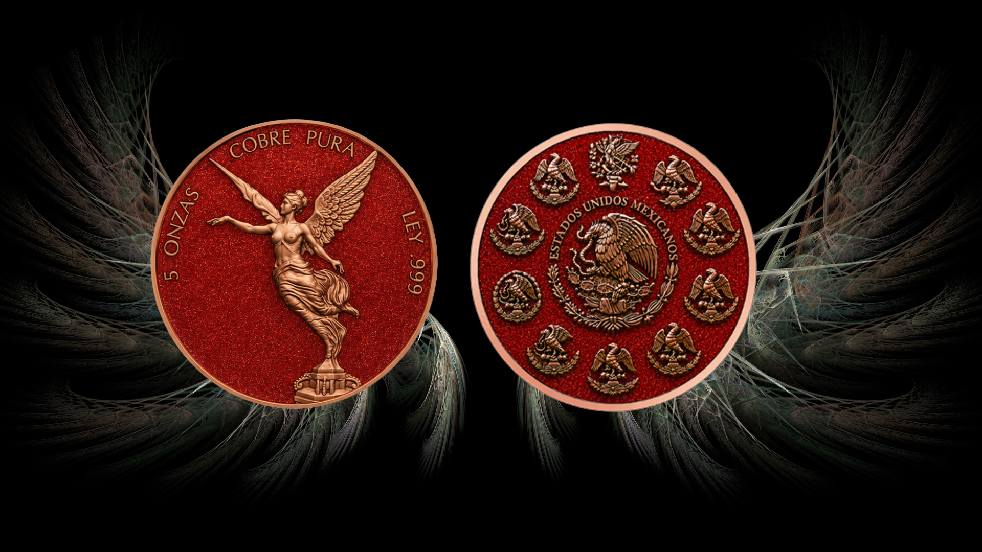 Libertad Red Diamond Dusted — copper coin product photo