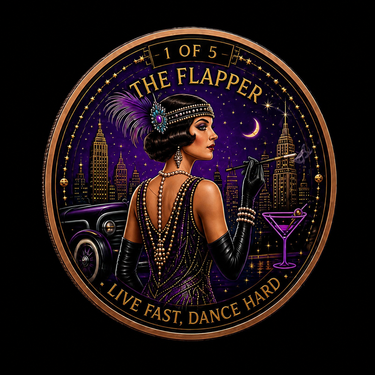 The Flapper - Roaring 20s Series — copper coin product photo