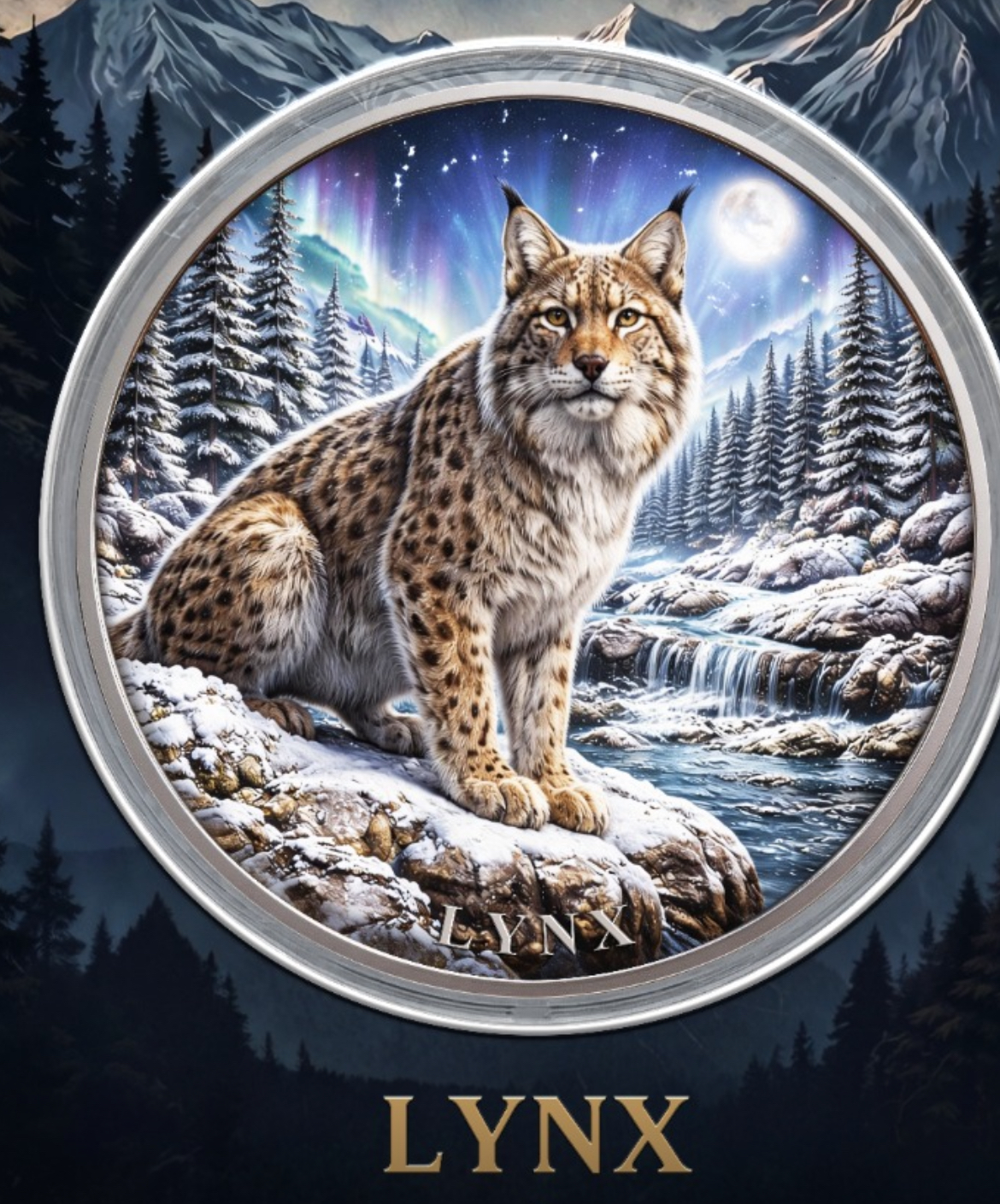 North American Wildlife - Lynx — copper coin product photo