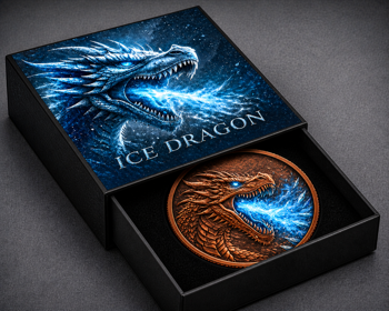 Ice Dragon 1oz Copper Boxed — copper coin product photo