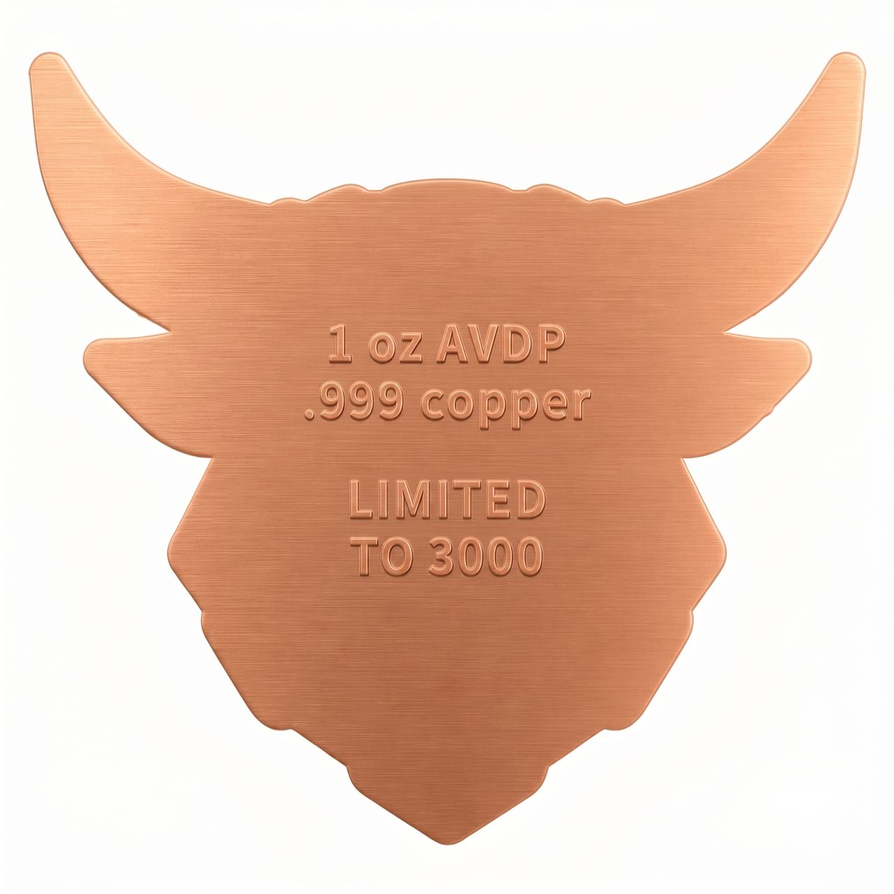 Cyber Bull 1oz Copper — copper coin product photo
