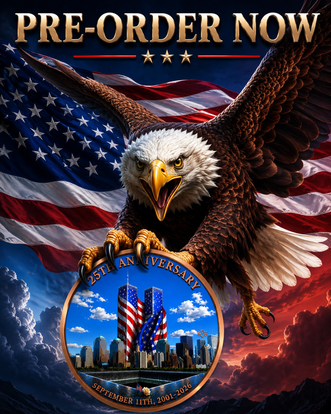 Never Forget 9-11 5oz Copper — copper coin product photo