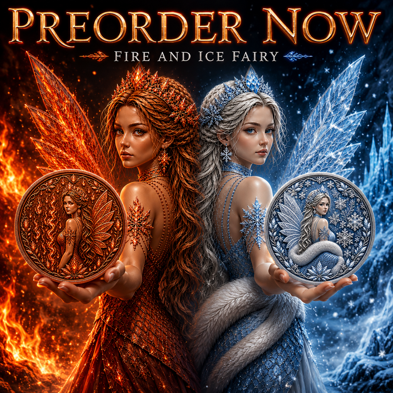 Fire and Ice Fairy UHR 5oz Copper — copper coin product photo